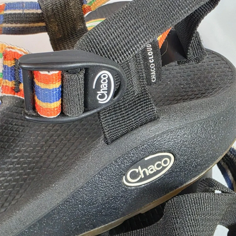 Chaco Z/Cloud Red Multi Mens 12 Sandals Strappy Hiking Outdoor Gorpcore Trail